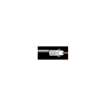 Belden Multi-Conductor Cable, RG, 10 AWG, 1 C, Black, PVC, Solid, 300V AC, Outdoor, 1000 ft B7810A